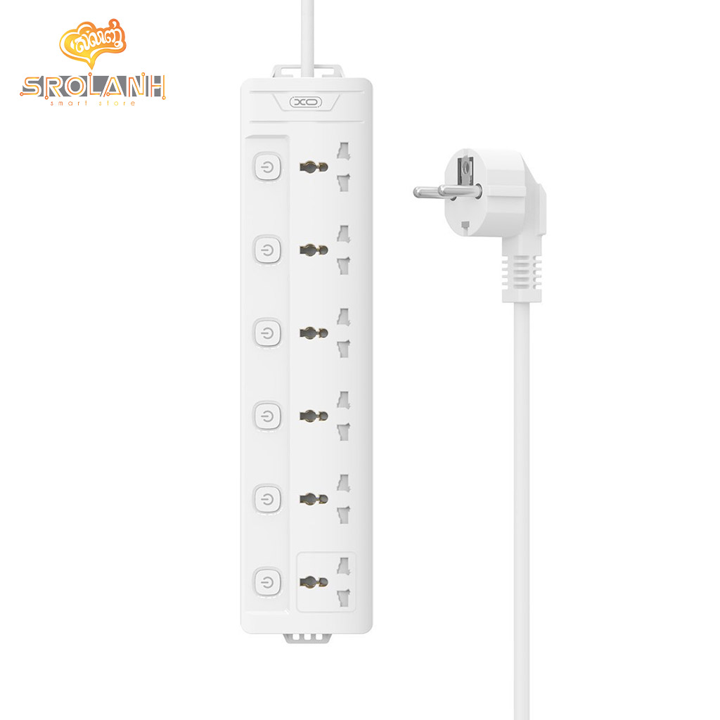 XO WL18 (EU) Long row 6AC Socket with Independent Switch | SROLANH